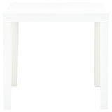 Table de jardin Blanc 78x78x72 cm Plastique