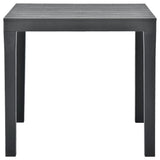 Table de jardin Anthracite 78x78x72 cm Plastique