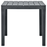 Table de jardin Anthracite 78x78x72 cm Plastique