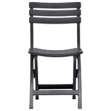 Chaises de jardin pliables lot de 2 Plastique Anthracite