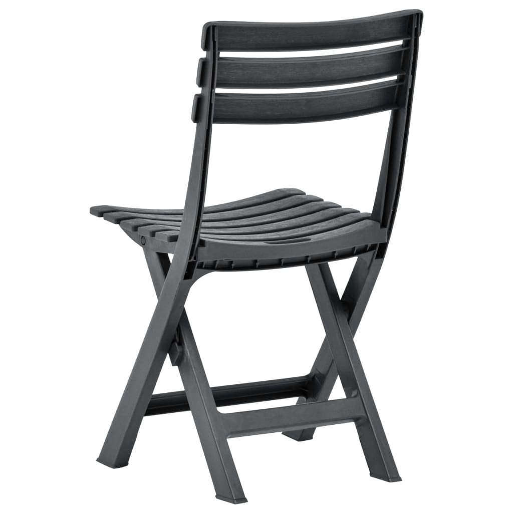 Chaises de jardin pliables lot de 2 Plastique Anthracite