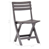 Chaises de jardin pliables lot de 2 Plastique Mocha