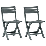 Chaises de jardin pliables lot de 2 Plastique Vert