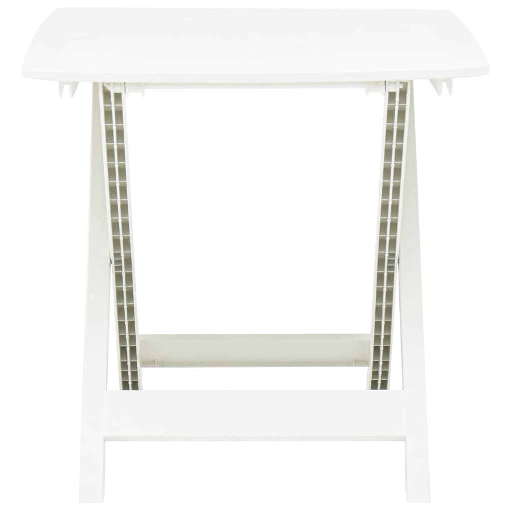 Table pliable de jardin Blanc 79x72x70 cm Plastique