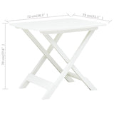 Table pliable de jardin Blanc 79x72x70 cm Plastique