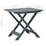 Table pliable de jardin Vert 79x72x70 cm Plastique