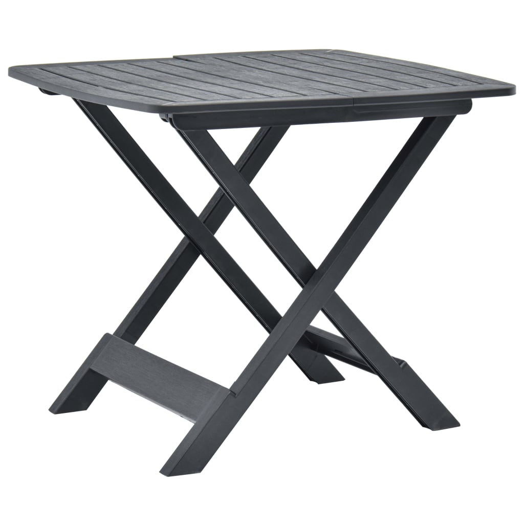 Table pliable de jardin Anthracite 79x72x70 cm Plastique