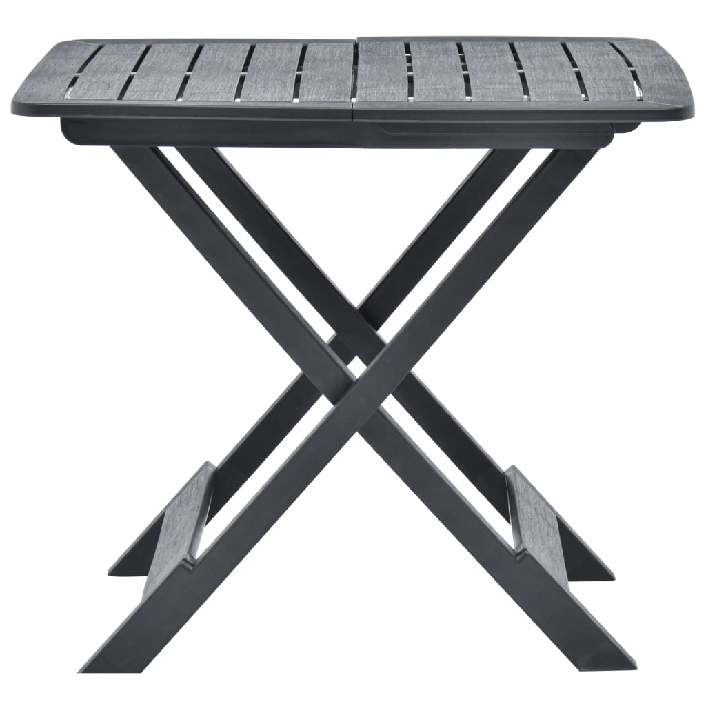 Table pliable de jardin Anthracite 79x72x70 cm Plastique