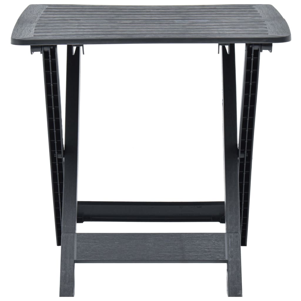 Table pliable de jardin Anthracite 79x72x70 cm Plastique