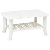 Table basse Blanc 90x60x46 cm Plastique