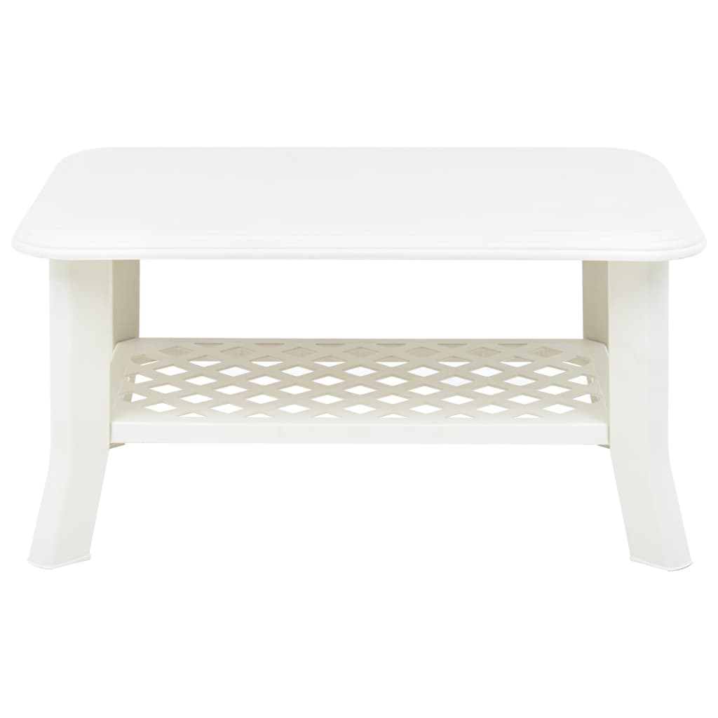 Table basse Blanc 90x60x46 cm Plastique