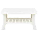 Table basse Blanc 90x60x46 cm Plastique