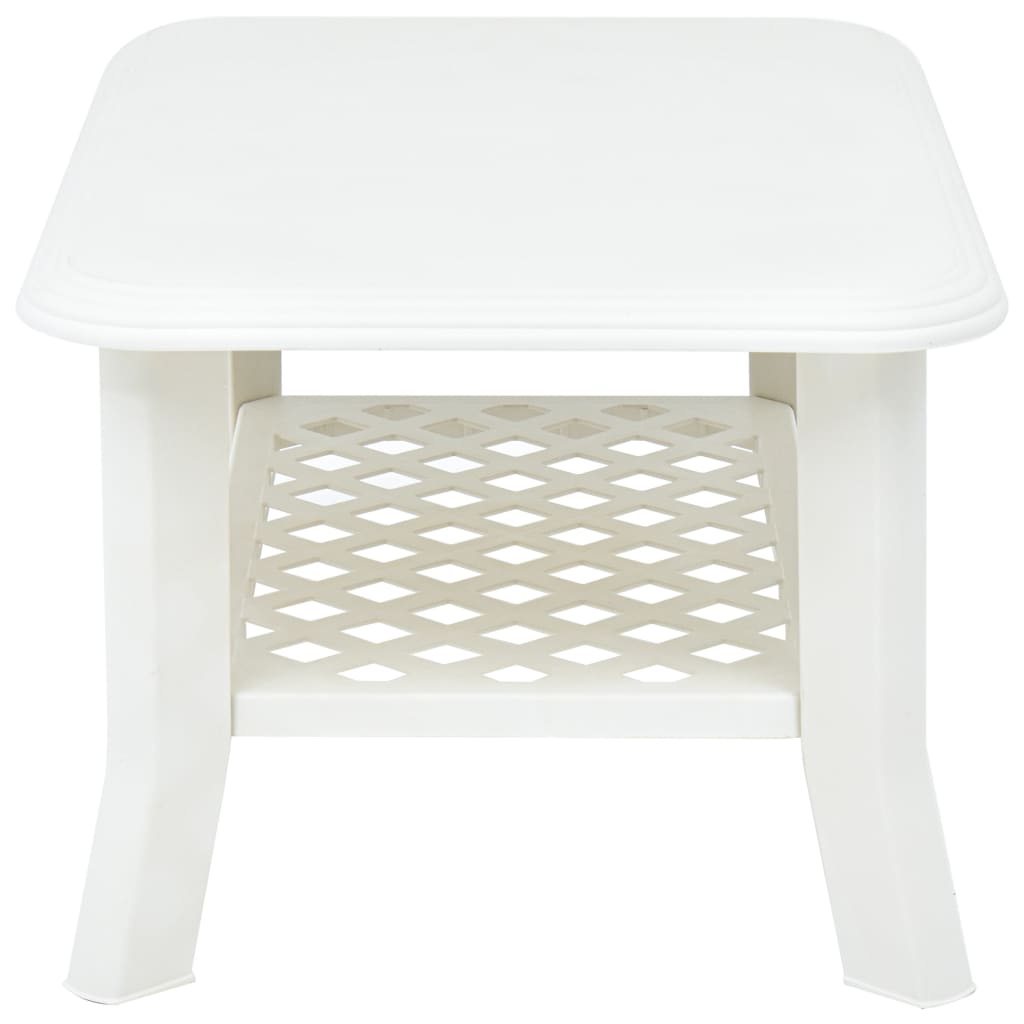 Table basse Blanc 90x60x46 cm Plastique