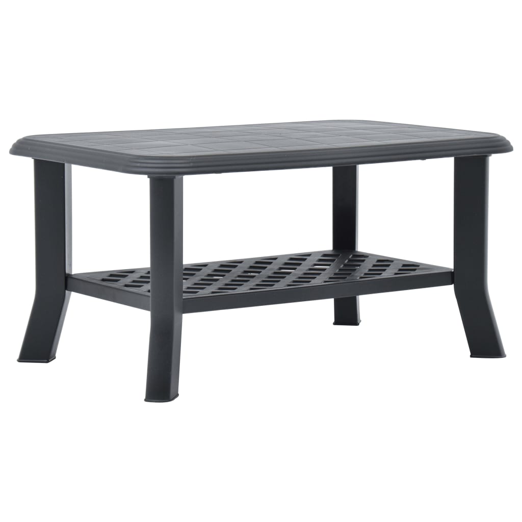 Table basse Anthracite 90x60x46 cm Plastique