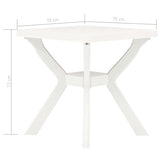 Table de bistro Blanc 70x70x72 cm Plastique