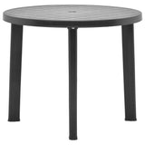 Table de jardin Anthracite 89 cm Plastique