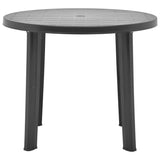 Garden table Anthracite 89 cm Plastic