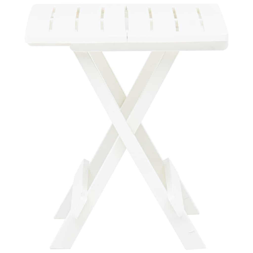 Table pliable de jardin blanc 45x43x50 cm plastique