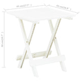 Table pliable de jardin blanc 45x43x50 cm plastique