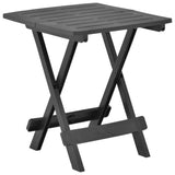 Table pliable de jardin anthracite 45x43x50 cm plastique