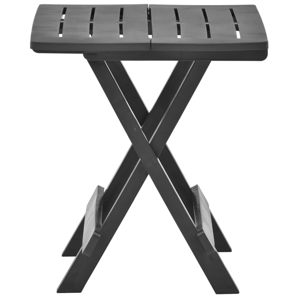 Table pliable de jardin anthracite 45x43x50 cm plastique