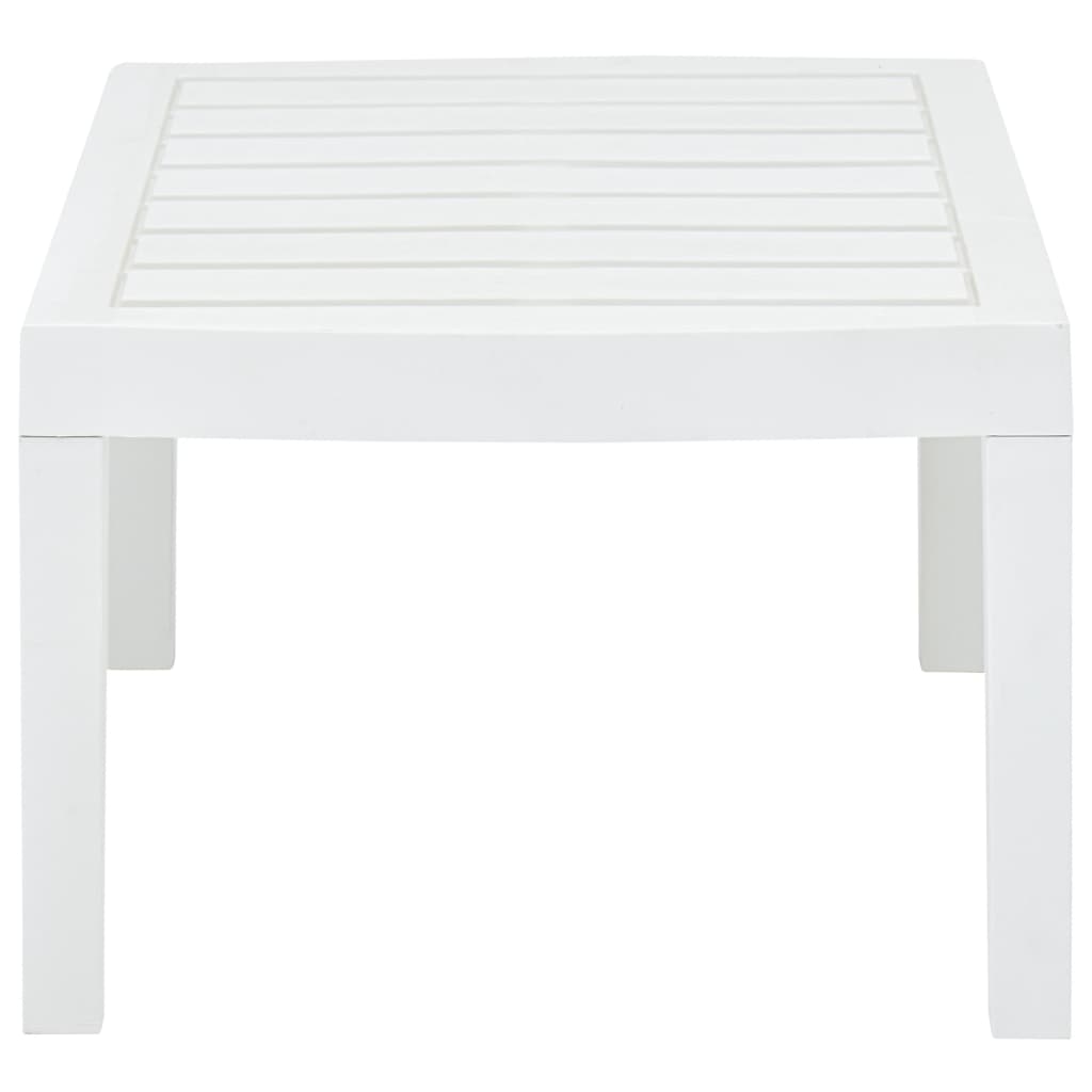 Table de jardin Blanc 78x55x38 cm Plastique