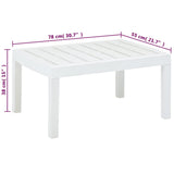 Table de jardin Blanc 78x55x38 cm Plastique