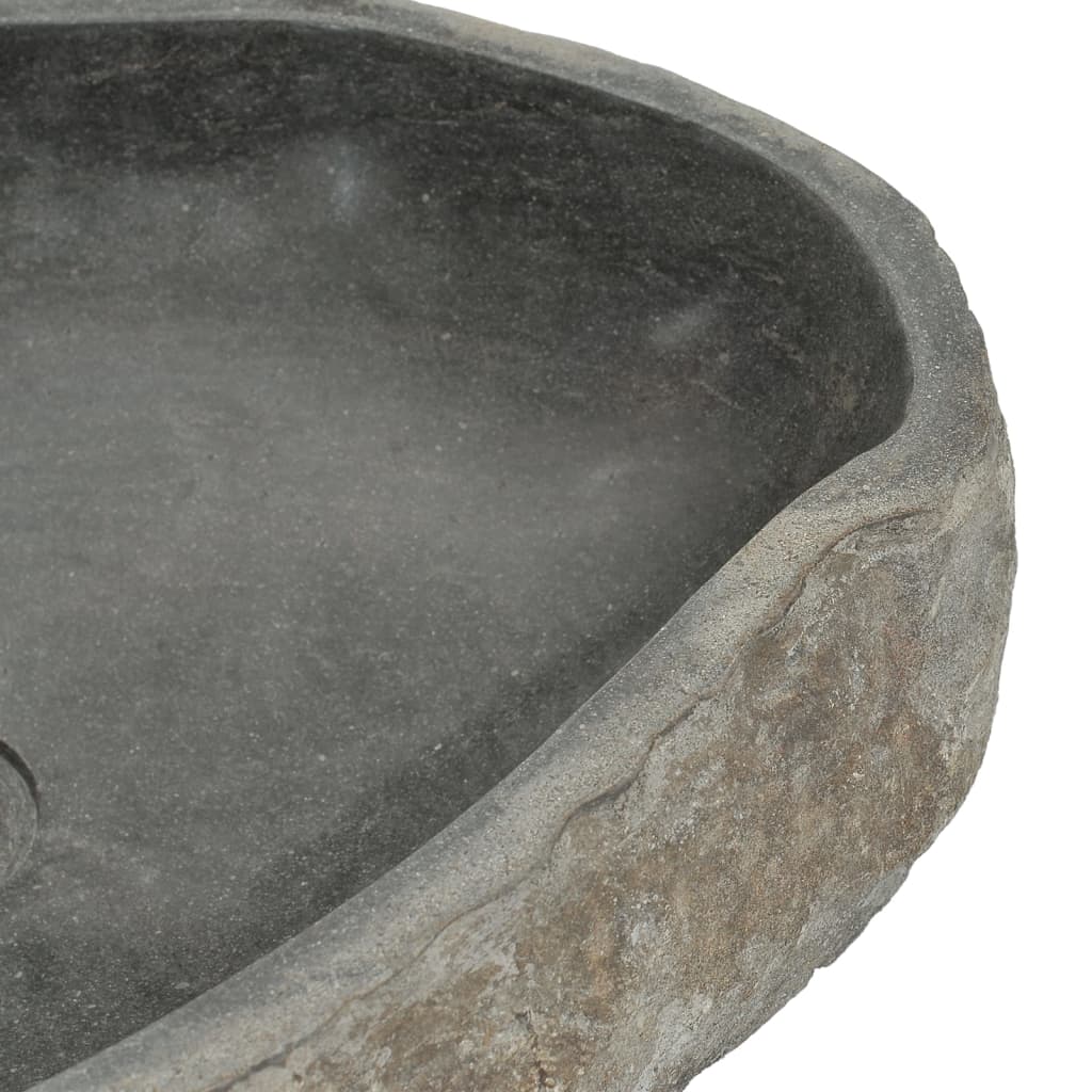 Lavabo en pierre de rivière Ovale (45-53)x(34-41) cm