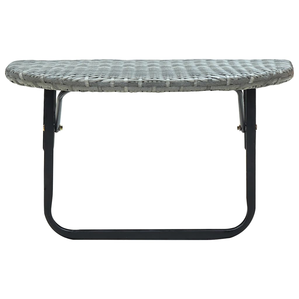 Table de balcon Gris 60x60x40 cm Résine tressée