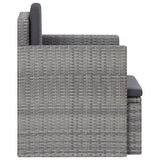 Garden chair with cushions Resin wicker Grey