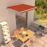 Manual retractable awning 300x250 cm Orange and brown