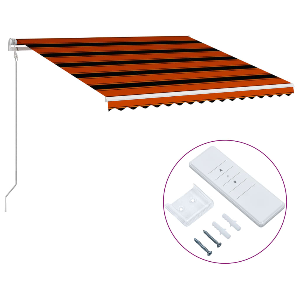 Automatic retractable awning 400x300 cm Orange and brown