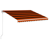 Automatic retractable awning 400x300 cm Orange and brown