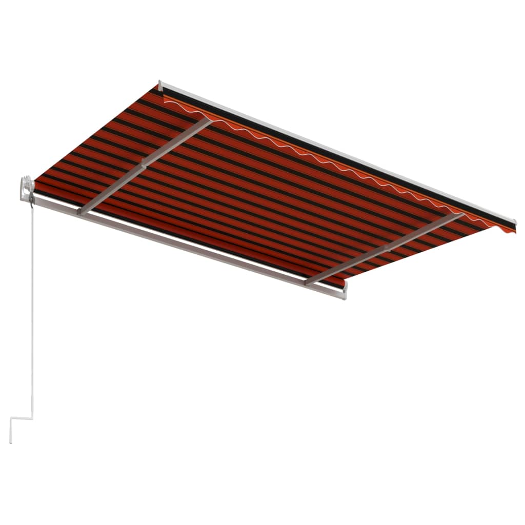 Automatic retractable awning 400x300 cm Orange and brown