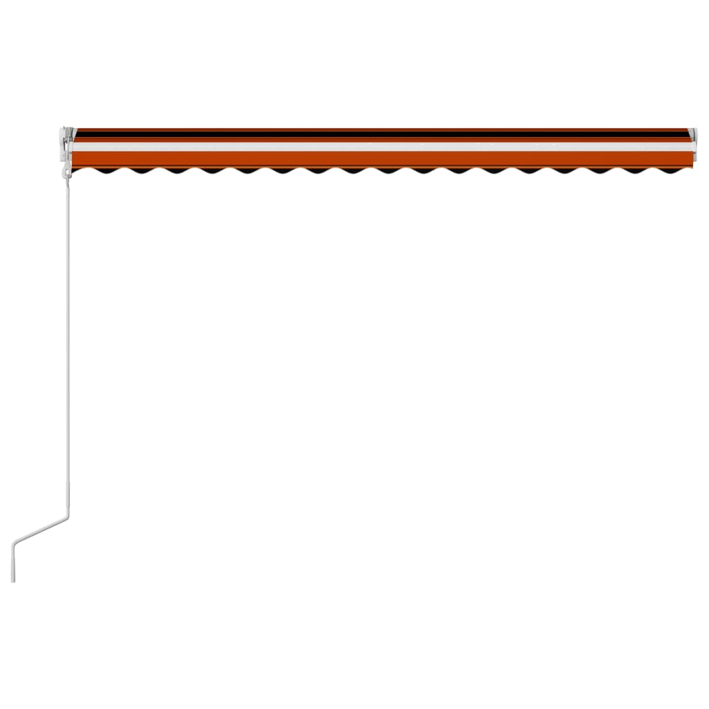 Automatic retractable awning 400x300 cm Orange and brown