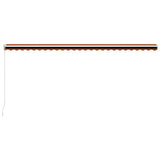 Manual retractable awning 600x300 cm Orange and brown