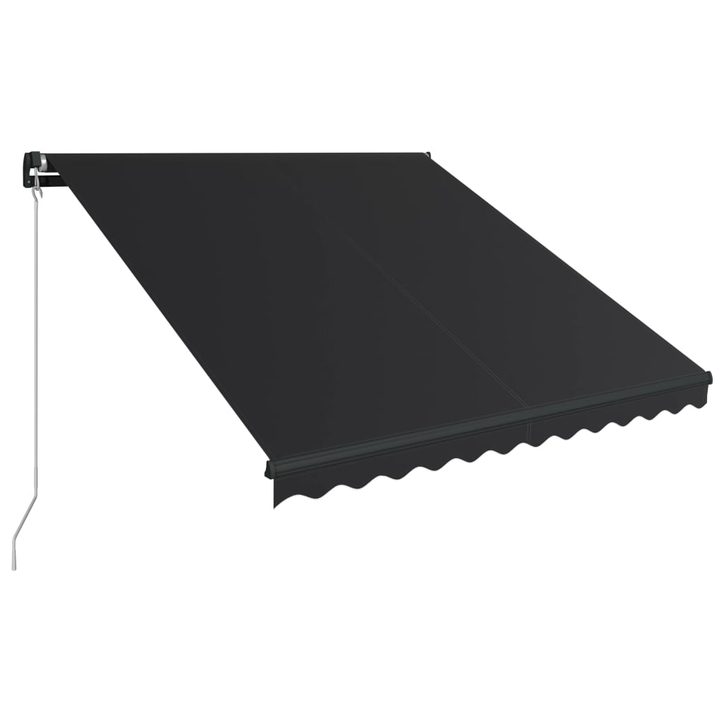 Manual retractable awning with LED 350x250 cm Anthracite