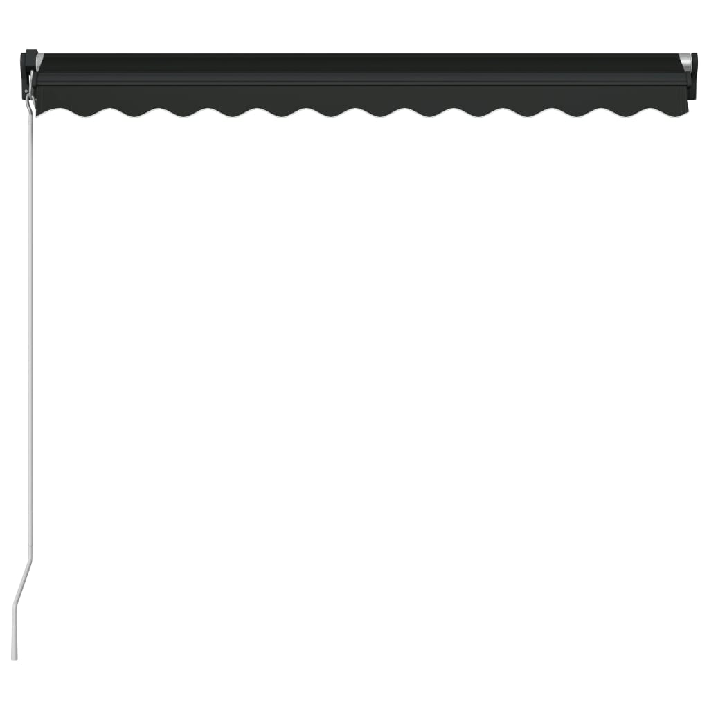 Manual retractable awning with LED 350x250 cm Anthracite