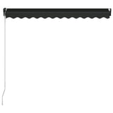 Manual retractable awning with LED 350x250 cm Anthracite