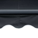 Manual retractable awning with LED 350x250 cm Anthracite