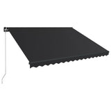 Manual retractable awning with LED 450x300 cm Anthracite