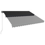 Manual retractable awning with LED 450x300 cm Anthracite