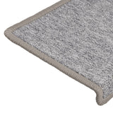 Tapis d'escalier 15 pcs 65x21x4 cm Gris clair