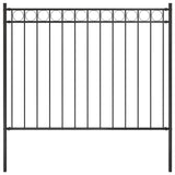 Garden fence Steel 1.7x1 m Black