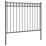 Garden fence Steel 1.7x1 m Black