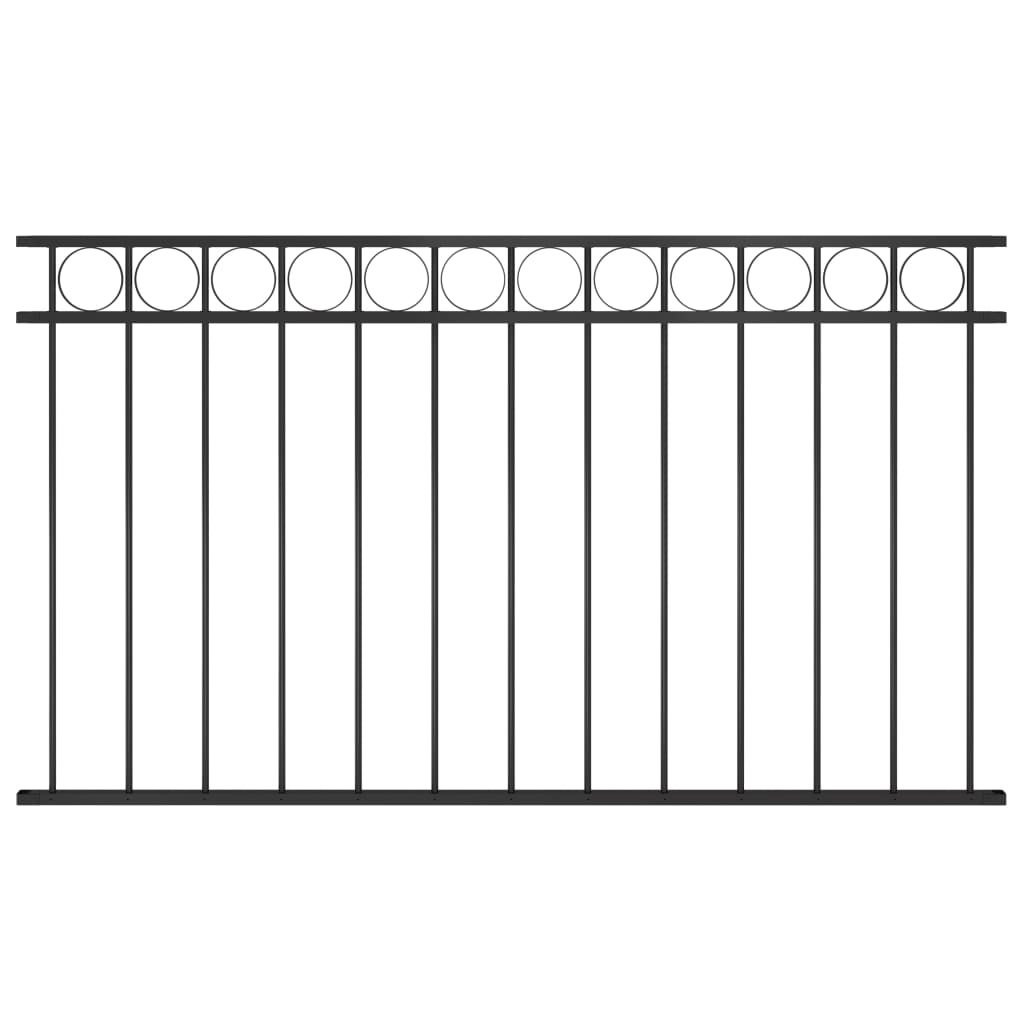 Steel Fence Panel 1.7x0.8 m Black