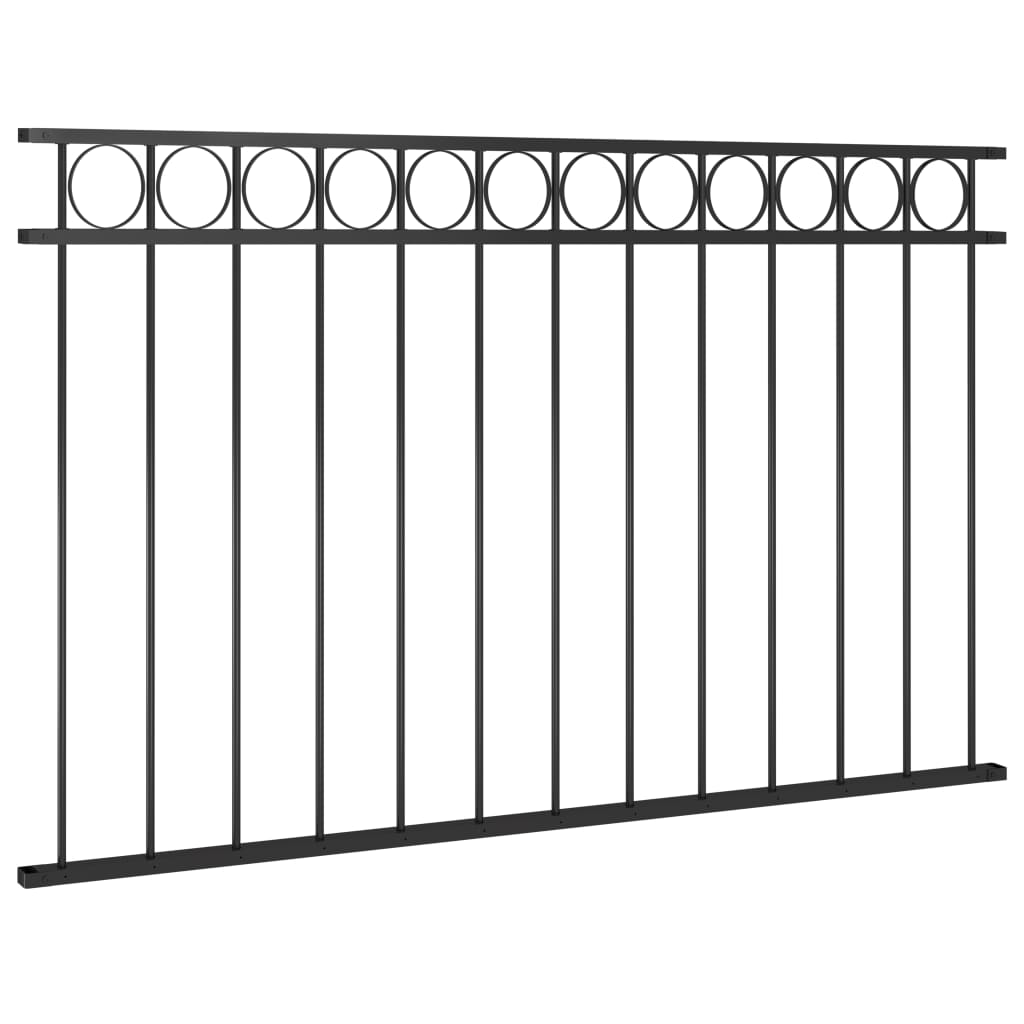 Steel Fence Panel 1.7x0.8 m Black