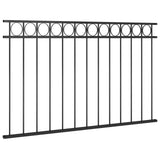 Steel Fence Panel 1.7x0.8 m Black