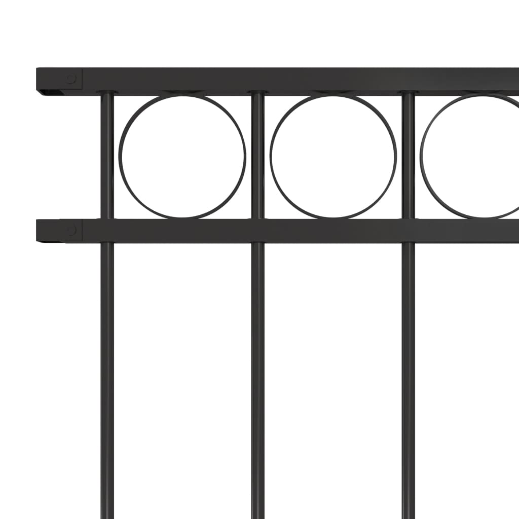 Steel Fence Panel 1.7x0.8 m Black