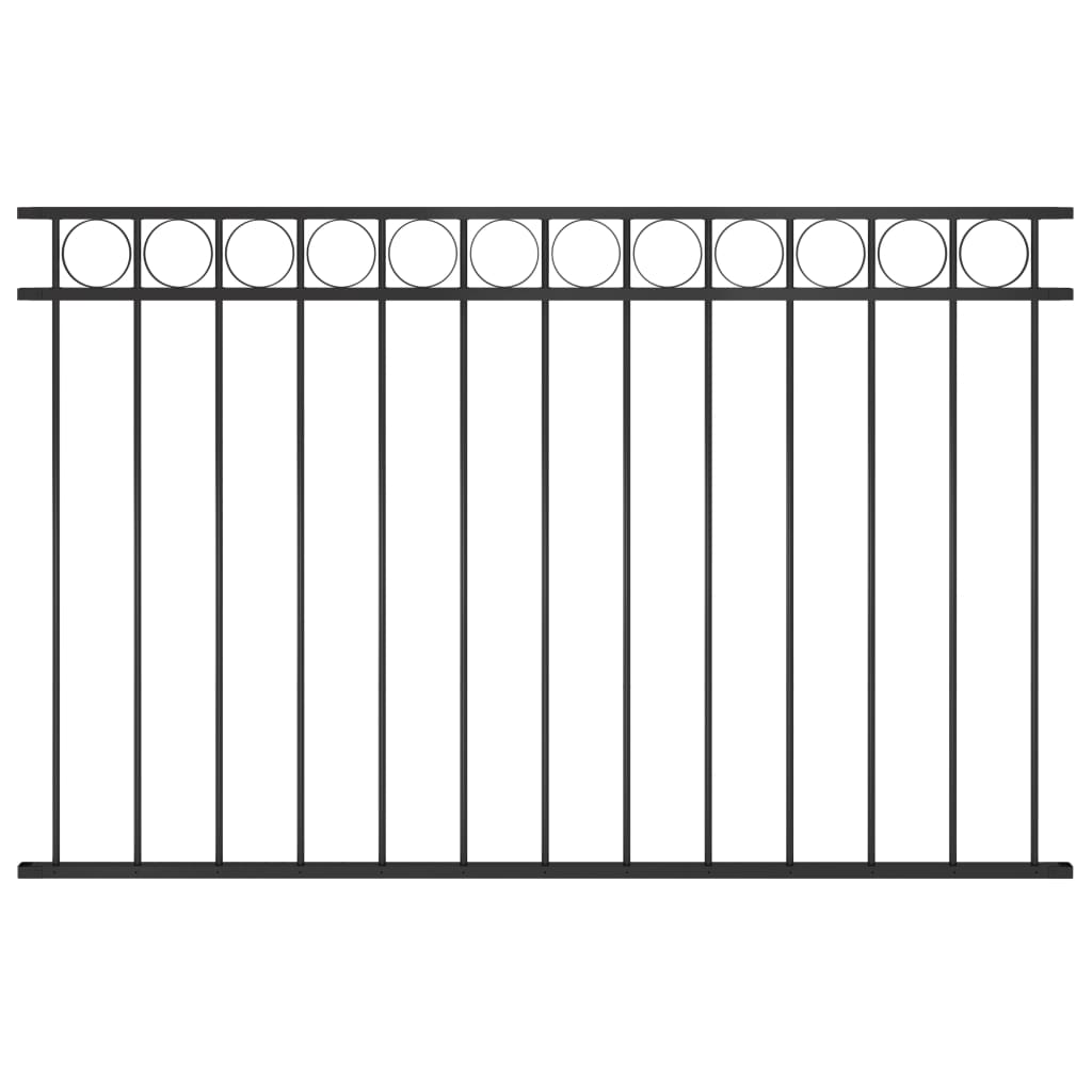 Steel Fence Panel 1.7x1 m Black